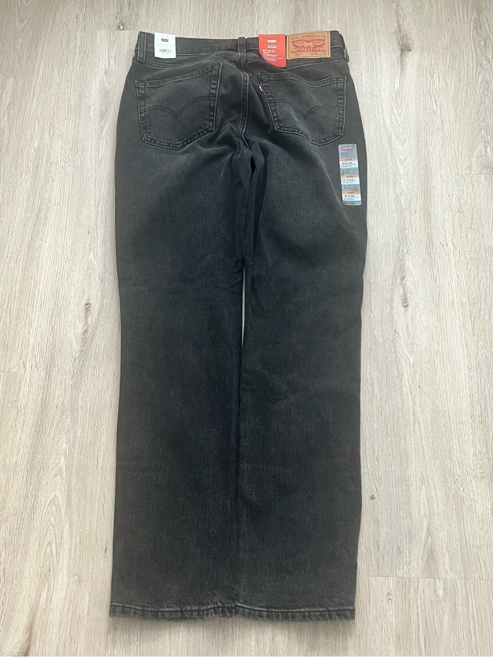 Levi's 511 Slim Fit Jeans Mens 31x32 Dark Gray Black ECO Performance Stretch Den